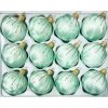Irisa Vánoční ozdoby MADLEN zelené mrazolak s dekorem 5 cm, SET 12 ks