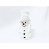 Irisa Vánoční skleněná figurka SNĚHULÁK bílý 1 ks