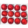 Irisa Vánoční ozdoby VANDA červené koule  mrazolak  7 cm, SET 12 ks aa