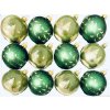 IRISA Skleněná ozdoba SADA SOLVIT 7 cm, balení 12 ks zelená