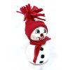 Začarovaný sněhulák: Úsměv vánočního zázraku s červenou čepicí, 18 cm (Balení 1ks, Barva bílá, Velikost 18 cm)
