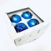 Blue elegance - sada skleněných ozdob s jemným precizním dekorem (modrá ,unikátní sada 4 ks, velikost 7cm) IRISA a