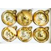 Zlatozvěst : sada 6 skleněných vánočních koulí , velikost 7 cm,  zlatá