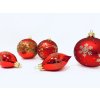 Irisa Natalie - Červený zázrak - Sada skleněných vánočních ozdob -  červená  , velikost 7 cm, sada 12 ks a