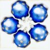 Vánoční skleněné koule s vločkami – modré, 5 ks ( velikost 6 cm ) IRISA
