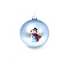 IRISA Vánoční koule 8 cm – sněhulák v zimní krajině