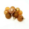 Skleněné vánoční ozdoby „Karamelový polibek“, 3 cm, karamelově oranžové (10 ks v balení)