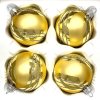 Skleněná vánoční koule Ø 7 cm – Zlatá stuha & spirála (sada 4 ks)