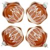 Skleněná vánoční koule Ø 7 cm – Měděná ledová krajka (sada 4 ks)