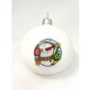 Vánoční koule Sněhuláček se stromečkem – 8 cm (s dárkovou krabičkou) IRISA