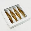Sada zlatých spirálových rampouchů s třpytivým dekorem – Zlatý vír  (sada 4 ks, 14 x 3 cm) a