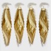 Zlaté spirálové vánoční ozdoby – třpytivá sada  (sada 4 ks, 14 x 3 cm) a