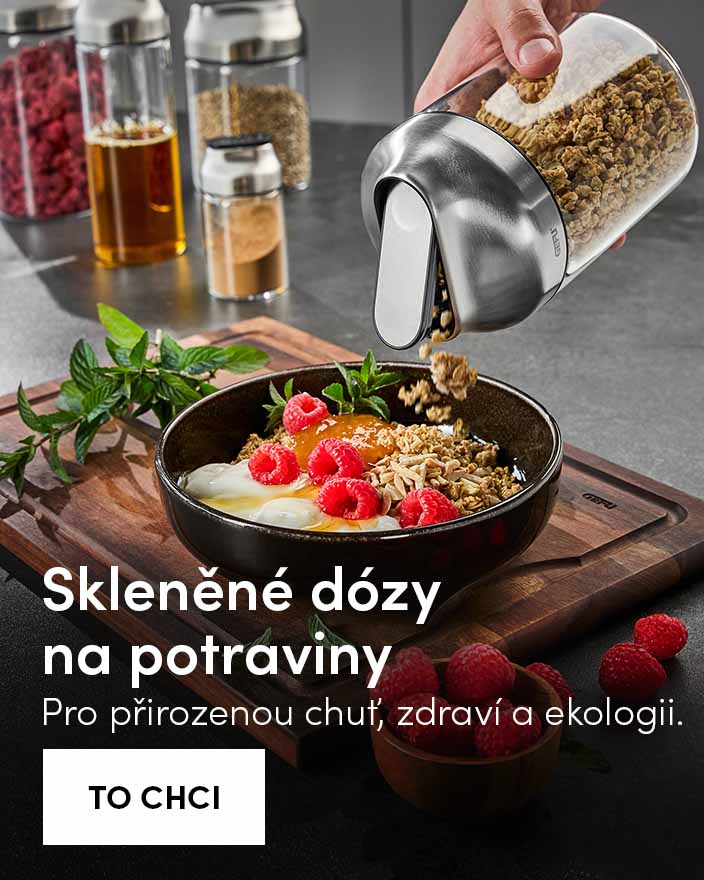 Sklenene dozy na potraviny