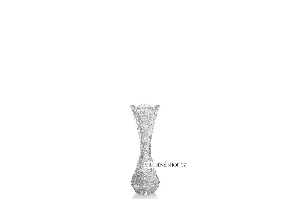 Aurum Crystal Broušená váza SLIM 155 mm