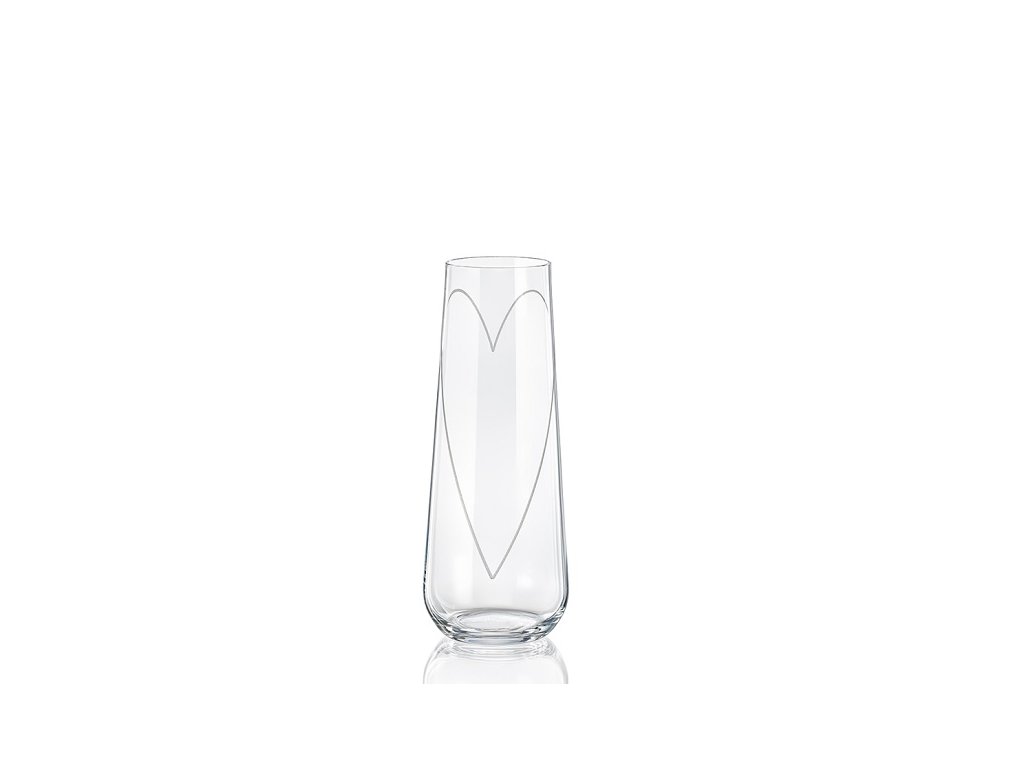 Crystalex sklenice na sekt Glass Heart k0776 23013 250