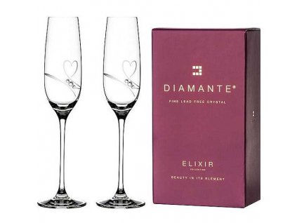 Diamante sklenice na sekt Romance 220 ml 2 ks
