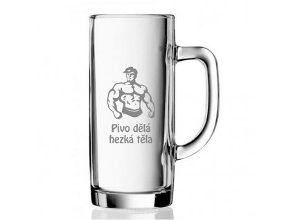 pískovaný pivní půllitr pivo dělá hezká těla