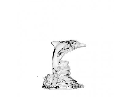 crystal bohemia skleněná figurka delfína
