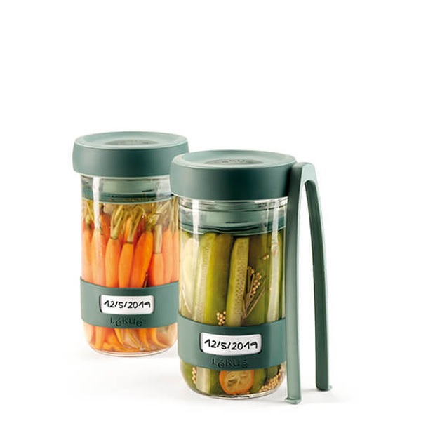 Lékué Sada sklenic na kvašení Kit Pickles 700 ml 2 ks