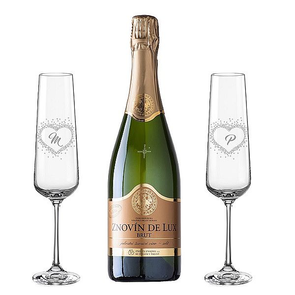 DELUX BRUT pískovaná sada V srdci (1+2)