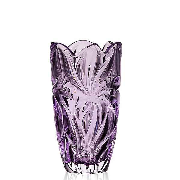 Aurum Crystal Váza FLORA amethyst 280 mm