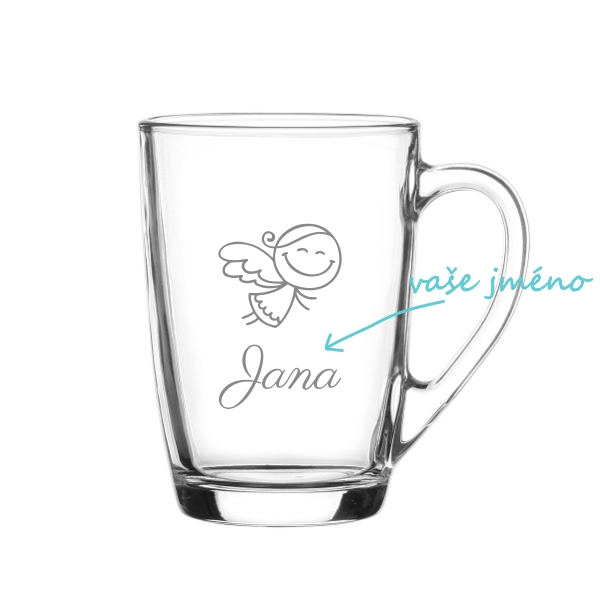 Personalizovaný hrnek s andělem a jménem 300 ml