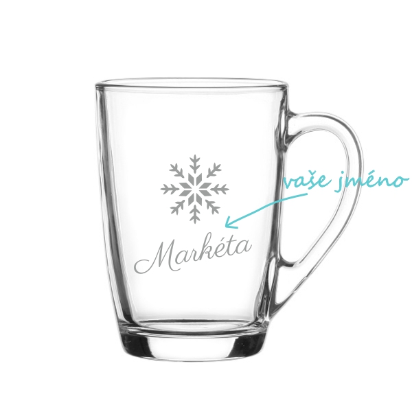 Personalizovaný hrnek s vločkou a jménem 300 ml