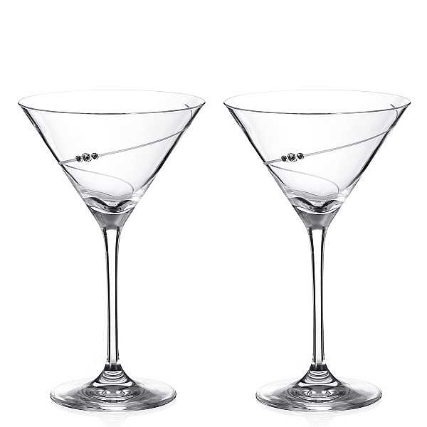 Diamante Silhouette sklenice na martini 210 ml, 2 ks