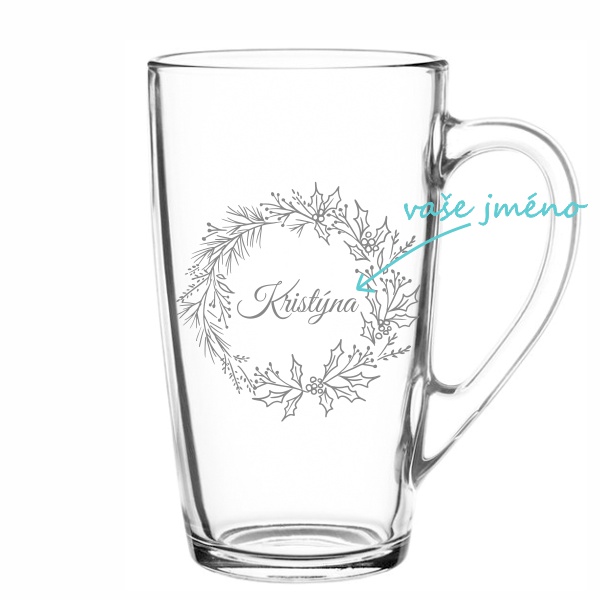 Pískovaný hrnek Věnec