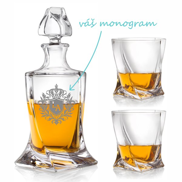 Pískovaný whisky set Apollon (1+2)