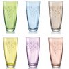 Crystalex barevné sklenice na pití Florale 350 ml