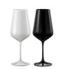 set 2 černobílých sklenic na víno Black&White Crystalex