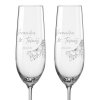 Svatební skleničky na sekt Svatební kytice, 2ks