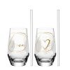 Leonardo sklenice na long drink pro dva se skleněným brčkem 029184