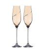 Diamante Silhouette Amber sklenice na sekt 210 ml 2 ks