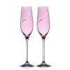 Diamante Silhouette Pink sklenice na sekt 210 ml 2 ks
