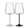 Crystalex Sklenice Black White stems 400 ml 2 ks