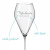 piskovana sklenicka na prosecco se jmenem