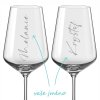 sklenice na vino k vyroci calligraphy