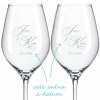 svabeni sklenice na vino monogram lasky