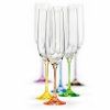 Crystalex Sklenice na šumivé víno Viola Rainbow 190 ml 6 ks