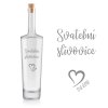 Lahev Monet supreme svatební slivovice srdíčka detail