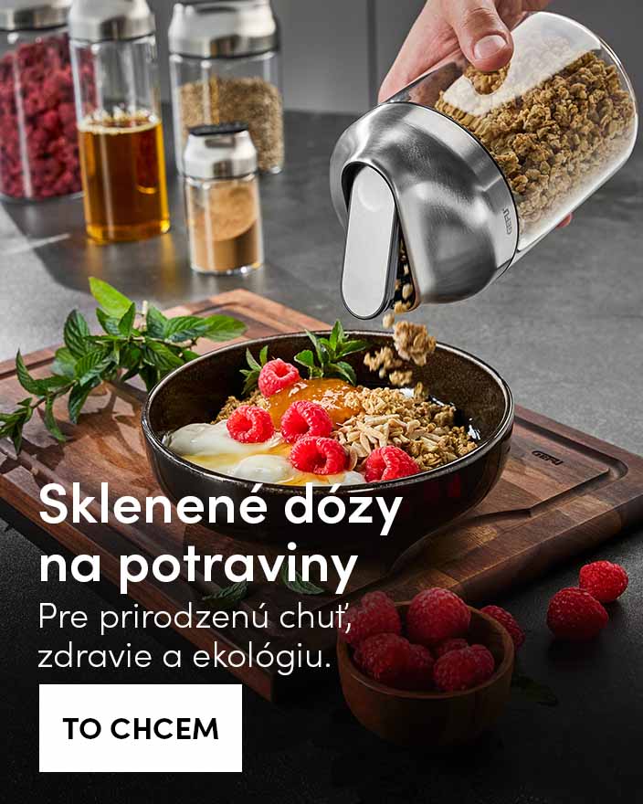 sklenené dózy na potraviny