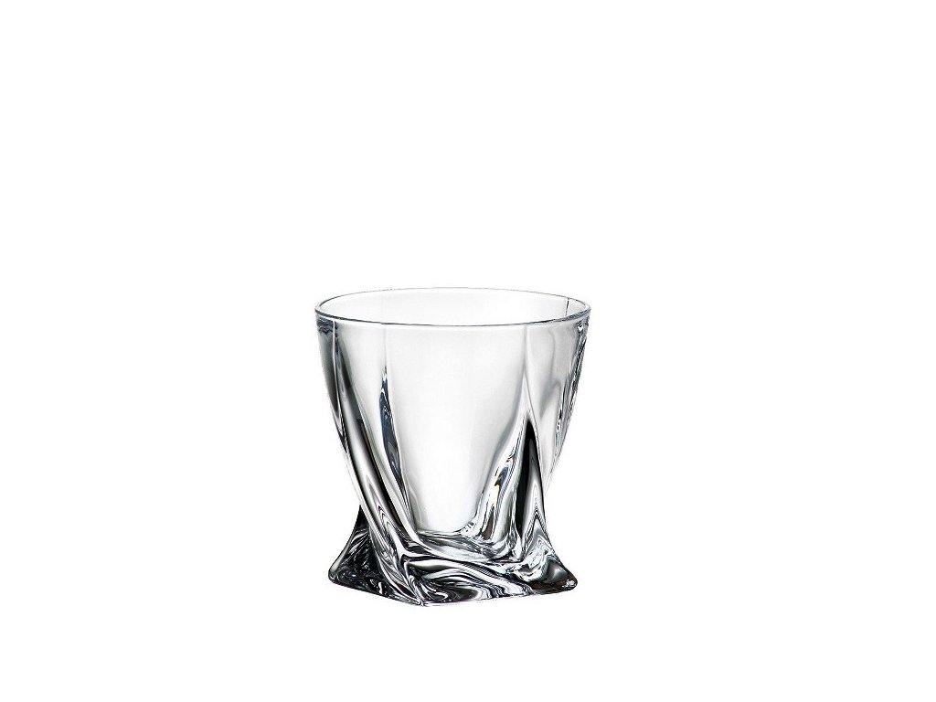 crystalite bohemia sklenice na whisky quadro 340 ml