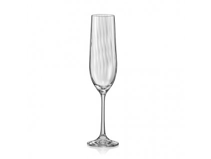 Crystalex křišťálové sklenice na sekt šampaňské šumivé víno Waterfall 190 ml 6 ks