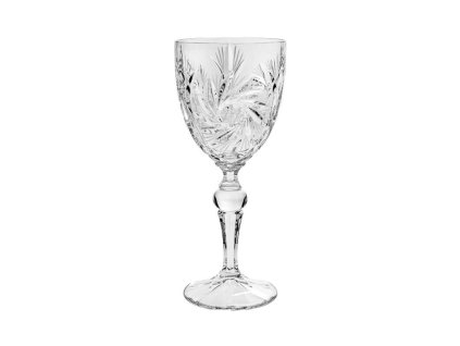 Bohemia Jihlava broušené křišťálové sklenice na víno Pinwheel 260 ml 6 ks
