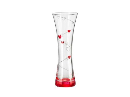 Crystalex křišťálová skleněná váza Love5 195 mm