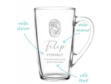 piskovany hrnek znameni kozoroha