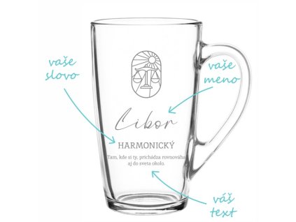 piskovany hrnek znameni vah