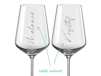 sklenice na vino k vyroci calligraphy sk